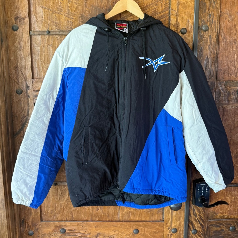 Vintage Y2K Phoenix Sportswear Colorblock Windbreaker Mens M Blue Coat USA Made